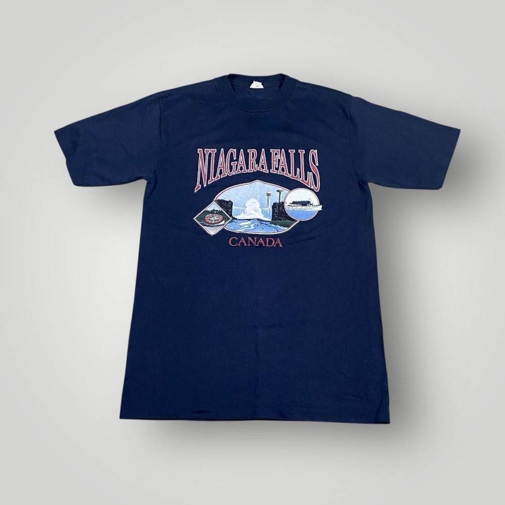 Vtg Single Stitch Niagara Falls Canada Mens Medium Souvenir Graphic Tee‎ T-Shirt